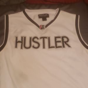 Hustler men's polyester tank top.